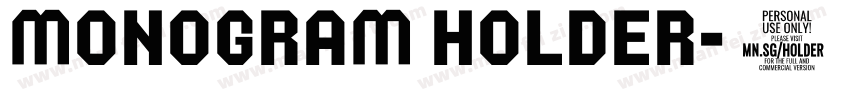 Monogram Holder字体转换